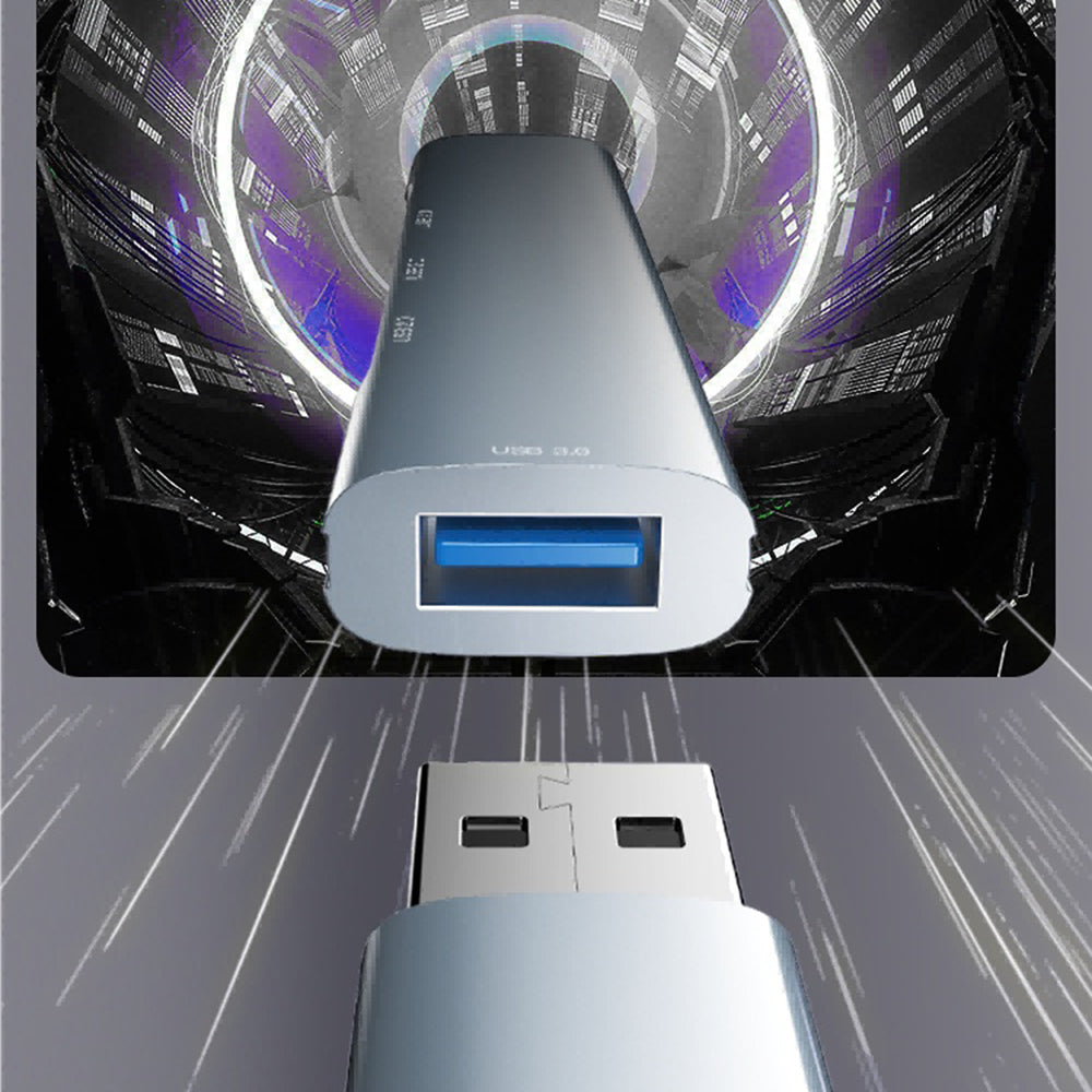 Hub USB Yesido HB18, 4in1, Sivi