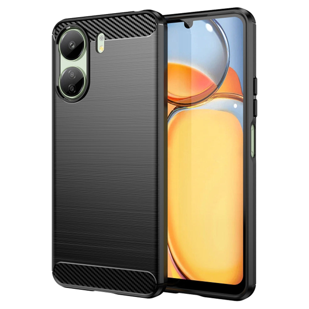 Futrola sa Zaštitom Kamere za Xiaomi Poco C65 / Redmi 13C, Techsuit, Karbon, Crna