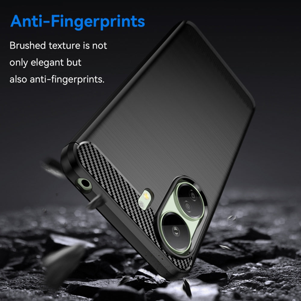 Futrola sa Zaštitom Kamere za Xiaomi Poco C65 / Redmi 13C, Techsuit, Karbon, Crna