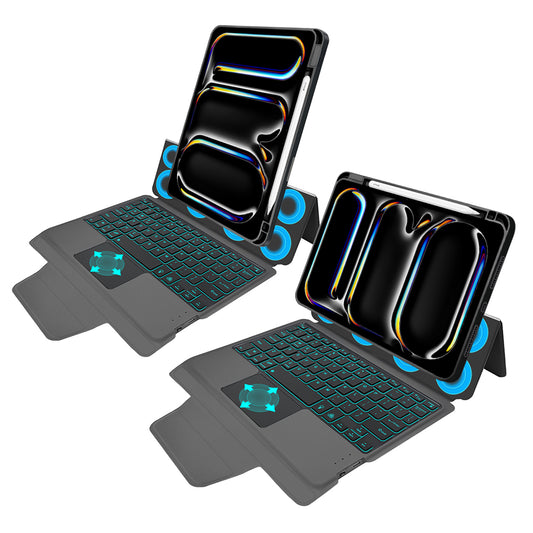 Futrola sa tastaturom za Apple iPad Pro 11 (2024), Techsuit, KeyTab Pro, Crna