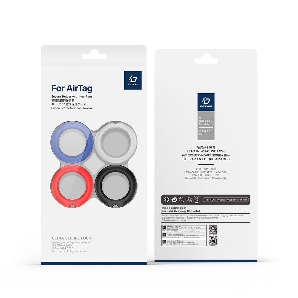 Futrola DUX DUCIS Secure za Apple AirTag, Set od 4 komada, Različite boje
