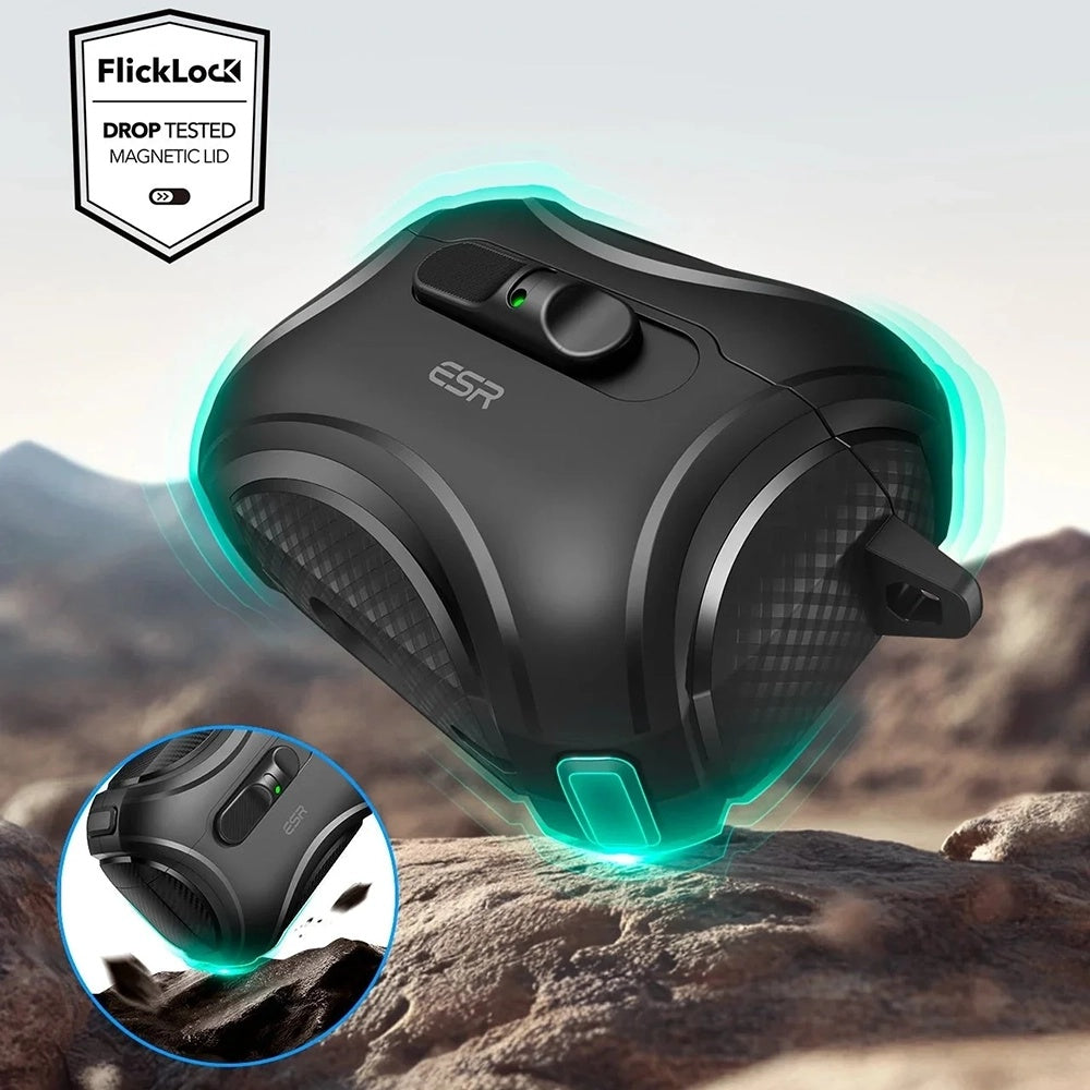 Futrola ESR Cyber FlickLock za Apple AirPods Pro 3, Crna