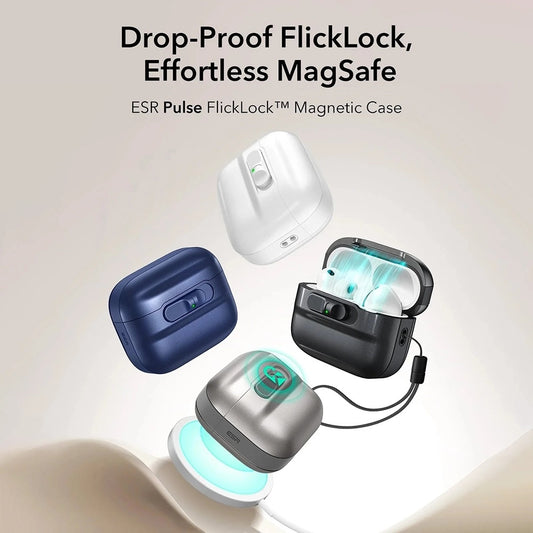 Futrola ESR Pulse Magnetic FlickLock za Apple AirPods Pro 3, Tamnoplava