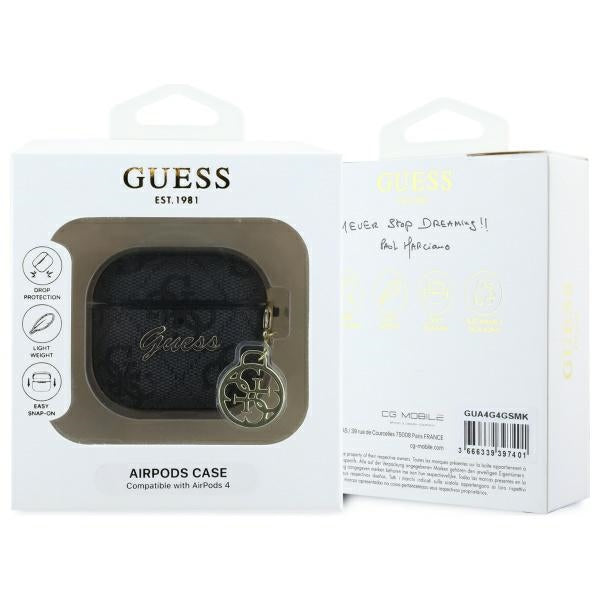 Futrola Guess 4G Charm za Apple AirPods 4, Braon