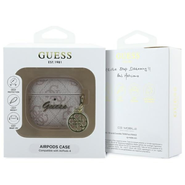 Futrola Guess 4G Charm za Apple AirPods 4, Roze