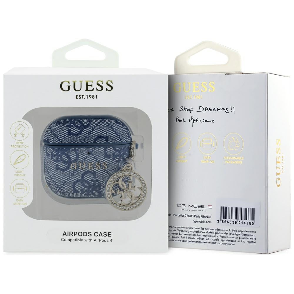 Futrola Guess 4G Strass Charm za Apple AirPods 4, Plava