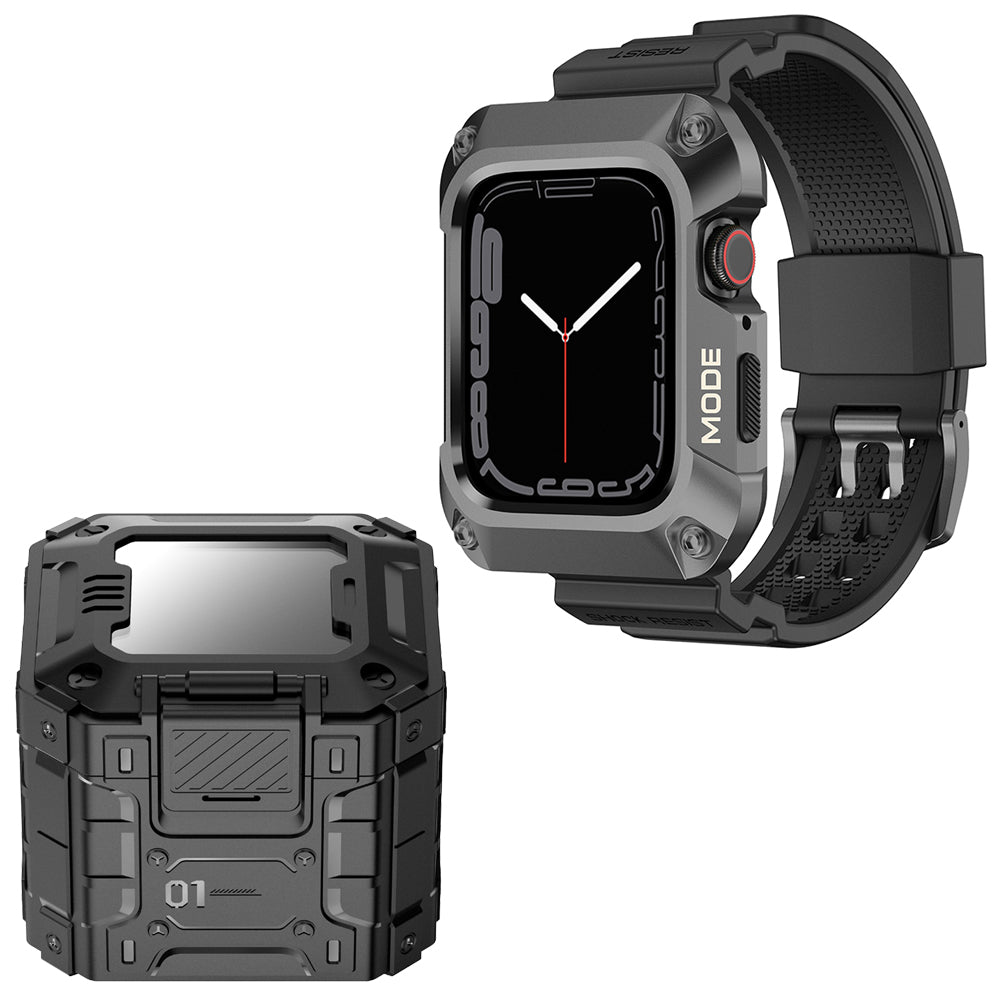 Kaiš Lito RuggedArmor za Apple Watch 44mm seriju, sivi