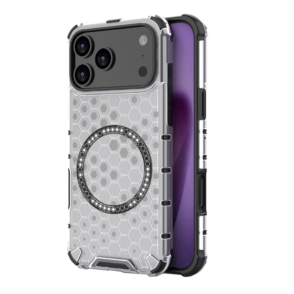 Futrola MagSafe za Apple iPhone 17 Pro Max, Techsuit, HoneyComb Shield, Bela