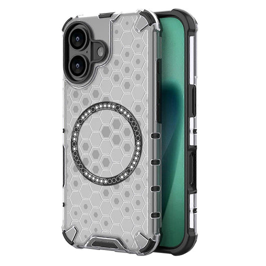 Husa MagSafe za Apple iPhone 17, Techsuit, HoneyComb Shield, Bela