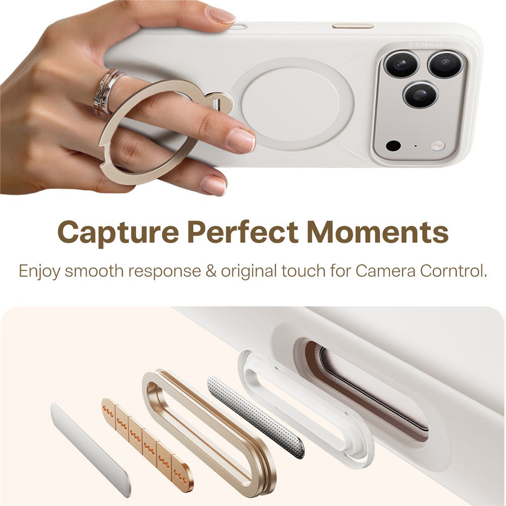 Futrola MagSafe za Apple iPhone 17 Pro Max, Torras, QPRO Silicone, Bela