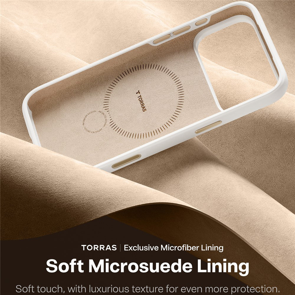 Futrola MagSafe za Apple iPhone 17 Pro Max, Torras, QPRO Silicone, Bela