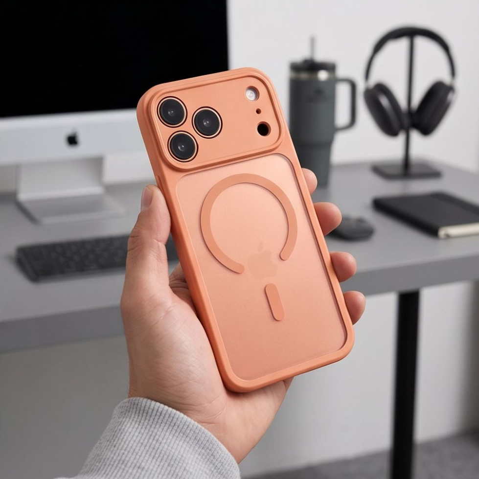 MagSafe futrola za Apple iPhone 18 Pro / 17 Pro, Tech-Protect, BasicMag, Mat Narandžasta