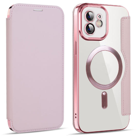 MagSafe futrola za Apple iPhone 12, Techsuit, SmartMag Book, Roze