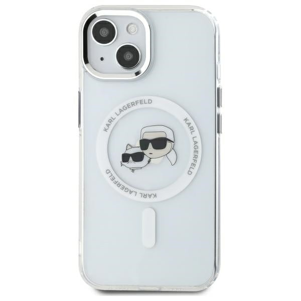 Futrola MagSafe za Apple iPhone 14, Karl Lagerfeld, IML Metal Karl & Choupette's Heads, Bela