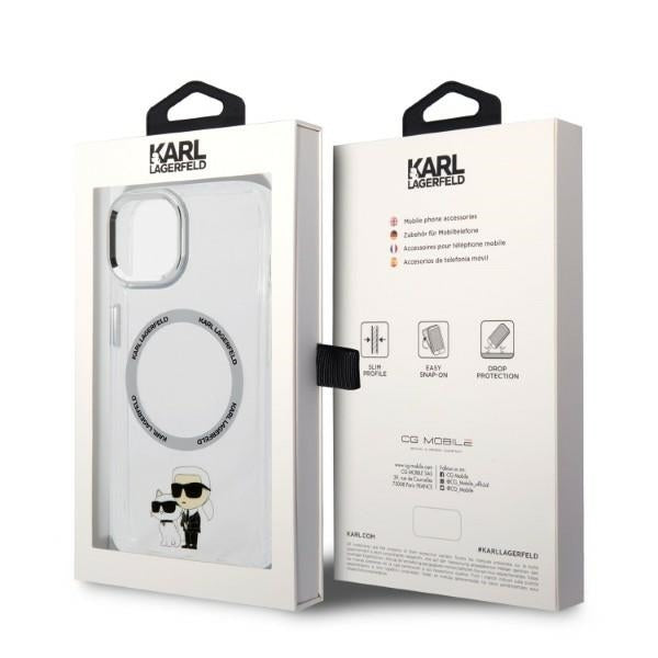 Futrola MagSafe za Apple iPhone 14 Plus, Karl Lagerfeld, Ikonik Karl & Choupette, Providna