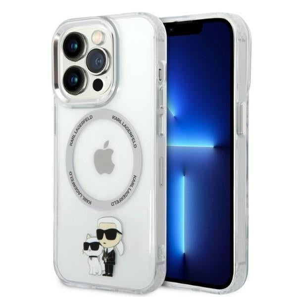 Futrola MagSafe za Apple iPhone 14 Pro, Karl Lagerfeld, Ikonik Karl & Choupette, Transparentna