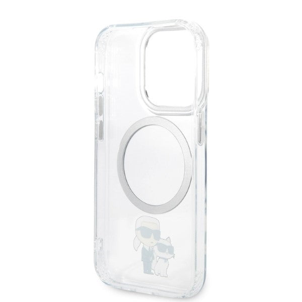 Futrola MagSafe za Apple iPhone 14 Pro, Karl Lagerfeld, Ikonik Karl & Choupette, Transparentna