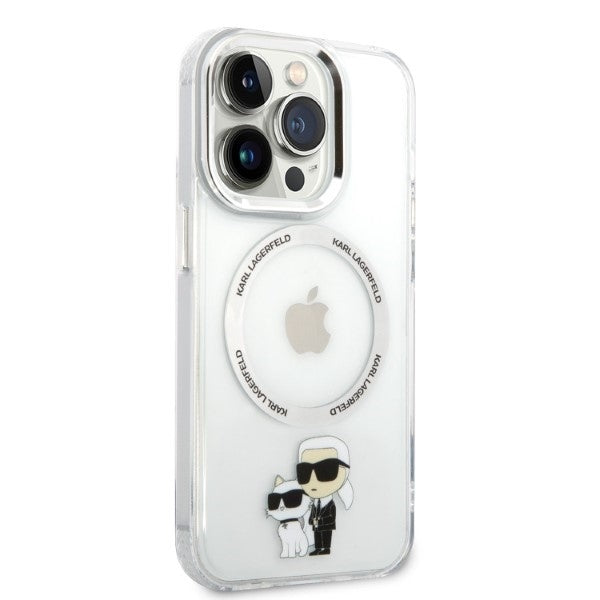 Futrola MagSafe za Apple iPhone 14 Pro, Karl Lagerfeld, Ikonik Karl & Choupette, Transparentna