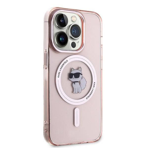 Futrola MagSafe za Apple iPhone 14 Pro, Karl Lagerfeld, IML Choupette, Roze