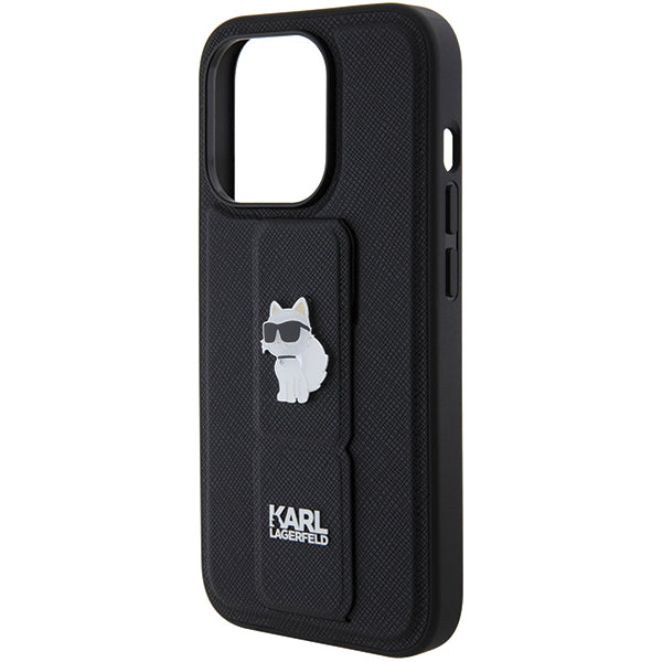 Futrola MagSafe za Apple iPhone 14 Pro, Karl Lagerfeld, Saffiano Gripstand Choupette, Crna
