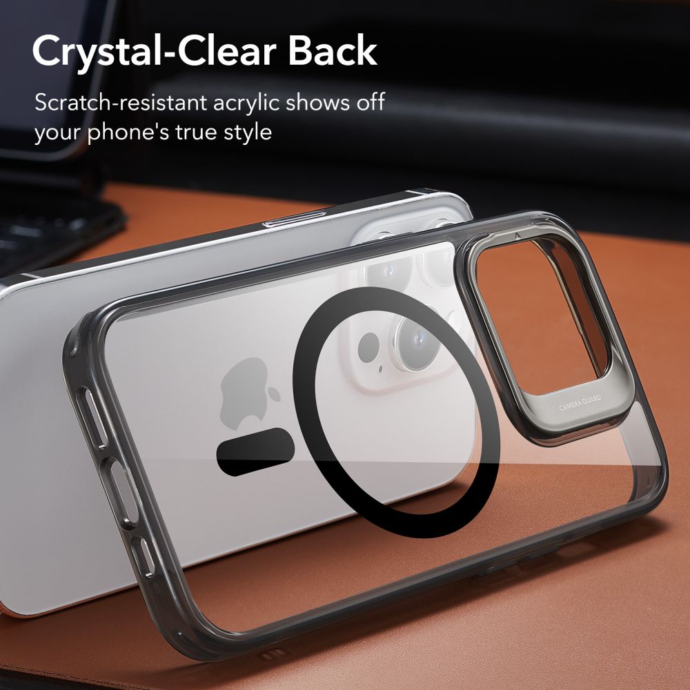 Futrola MagSafe za Apple iPhone 14 Pro Max, ESR, Classic Kickstand, Crna Transparentna