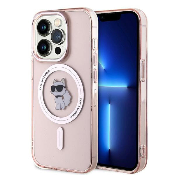 Futrola MagSafe za Apple iPhone 14 Pro Max, Karl Lagerfeld, IML Choupette, Roze