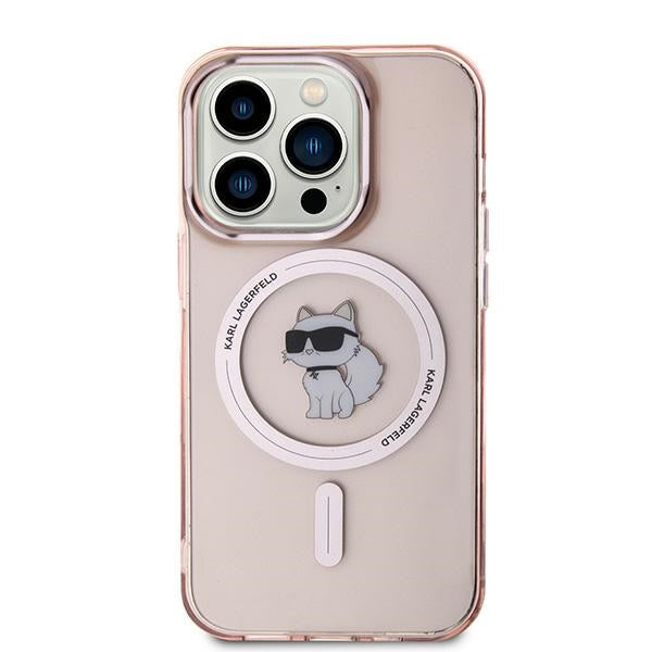 Futrola MagSafe za Apple iPhone 14 Pro Max, Karl Lagerfeld, IML Choupette, Roze