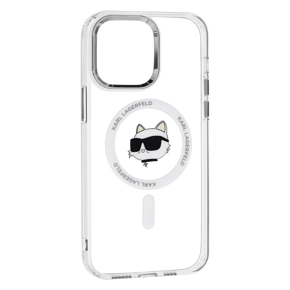 Futrola MagSafe za Apple iPhone 14 Pro Max, Karl Lagerfeld, IML Metal Choupette's Head, Bela