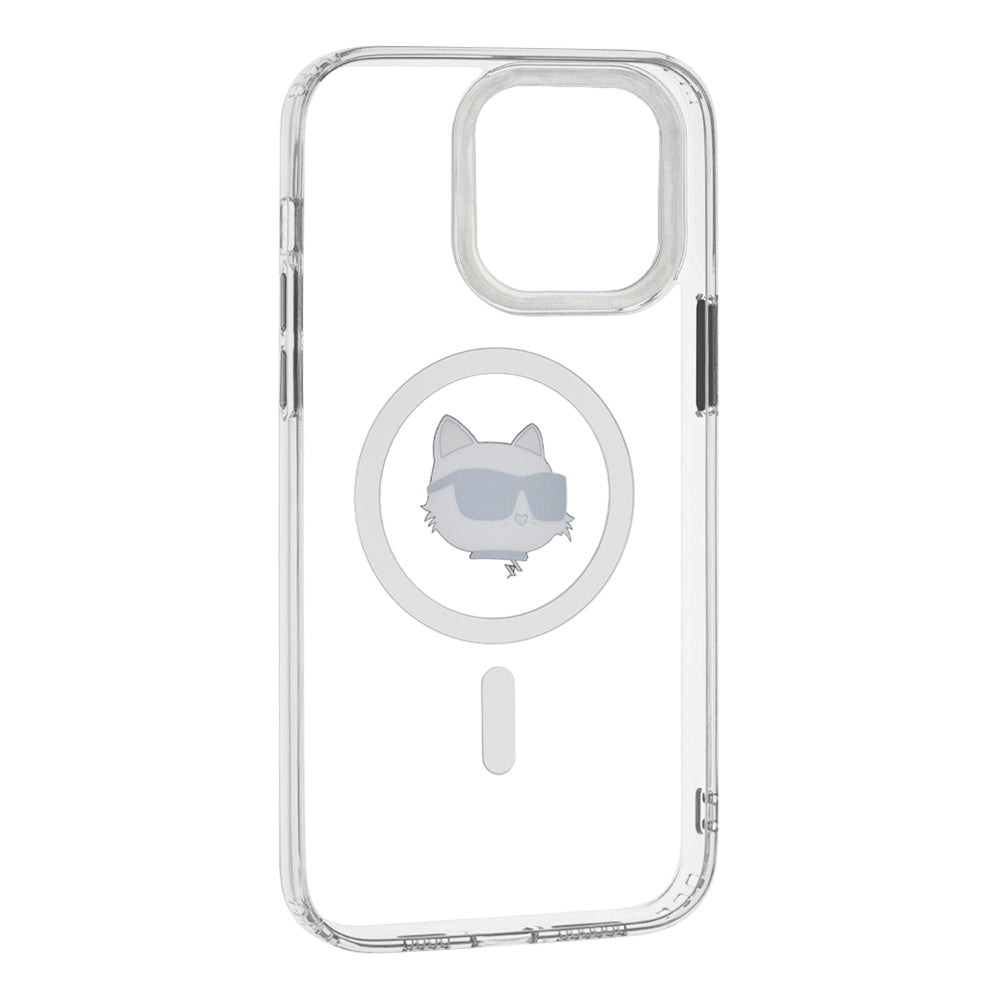 Futrola MagSafe za Apple iPhone 14 Pro Max, Karl Lagerfeld, IML Metal Choupette's Head, Bela