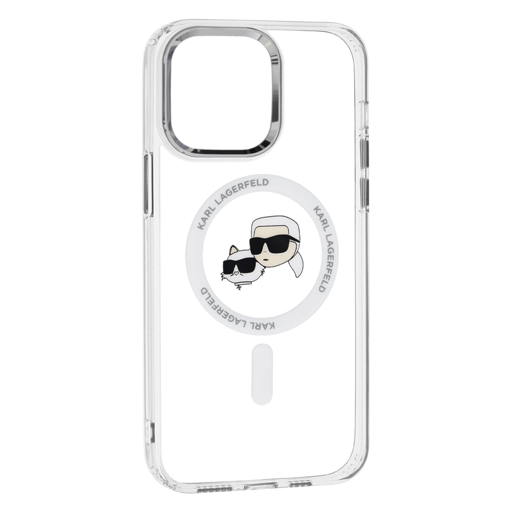 Futrola MagSafe za Apple iPhone 14 Pro Max, Karl Lagerfeld, IML Metal Karl & Choupette's Heads, Bela