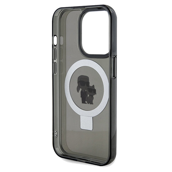 Futrola MagSafe za Apple iPhone 14 Pro Max, Karl Lagerfeld, Ring Stand Karl & Choupette, Crna