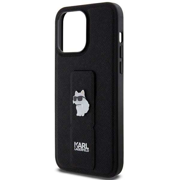 Futrola MagSafe za Apple iPhone 14 Pro Max, Karl Lagerfeld, Saffiano Gripstand Choupette, Crna