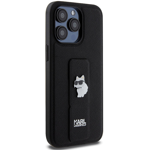Futrola MagSafe za Apple iPhone 14 Pro Max, Karl Lagerfeld, Saffiano Gripstand Choupette, Crna