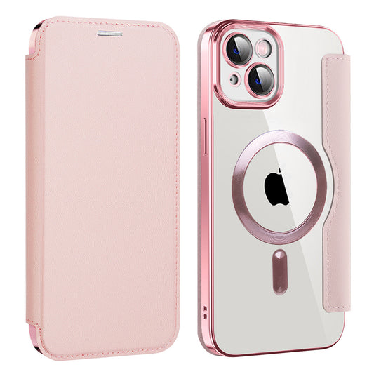 MagSafe futrola za Apple iPhone 14, Techsuit, SmartMag Book, Roze