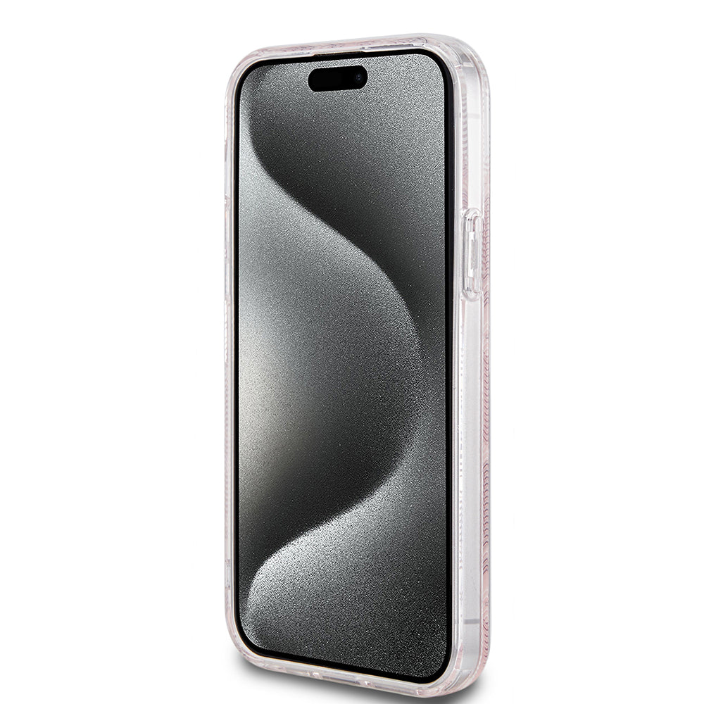 Futrola MagSafe za Apple iPhone 15, Guess, IML Gcube, Roze