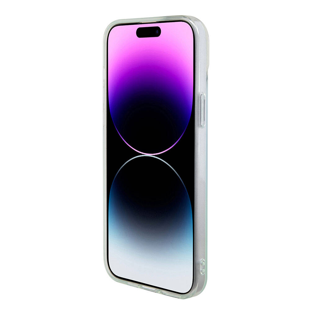 Futrola MagSafe za Apple iPhone 15, Guess, IML Iridescent, Tirkiz