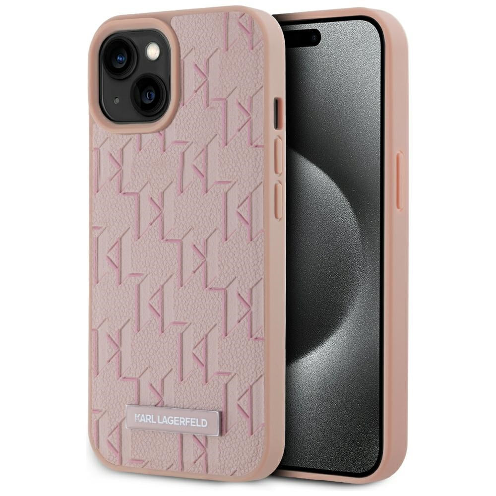 Futrola MagSafe za Apple iPhone 15, Karl Lagerfeld, Hot Stamp, Roze