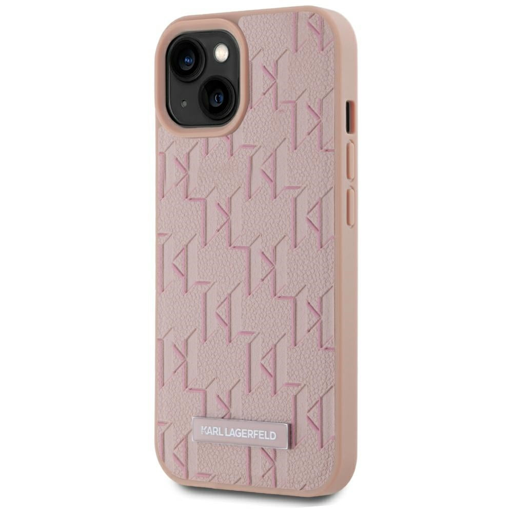 Futrola MagSafe za Apple iPhone 15, Karl Lagerfeld, Hot Stamp, Roze