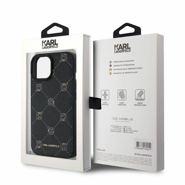 Futrola MagSafe za Apple iPhone 15, Karl Lagerfeld, Karl's Head, Crna
