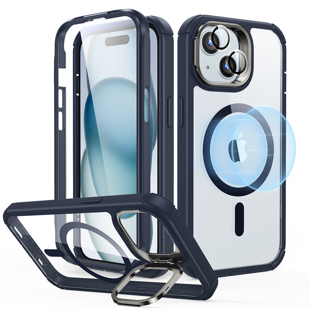 Futrola MagSafe za Apple iPhone 15 Plus, ESR, Armor Tough Kickstand, Transparentno Plava