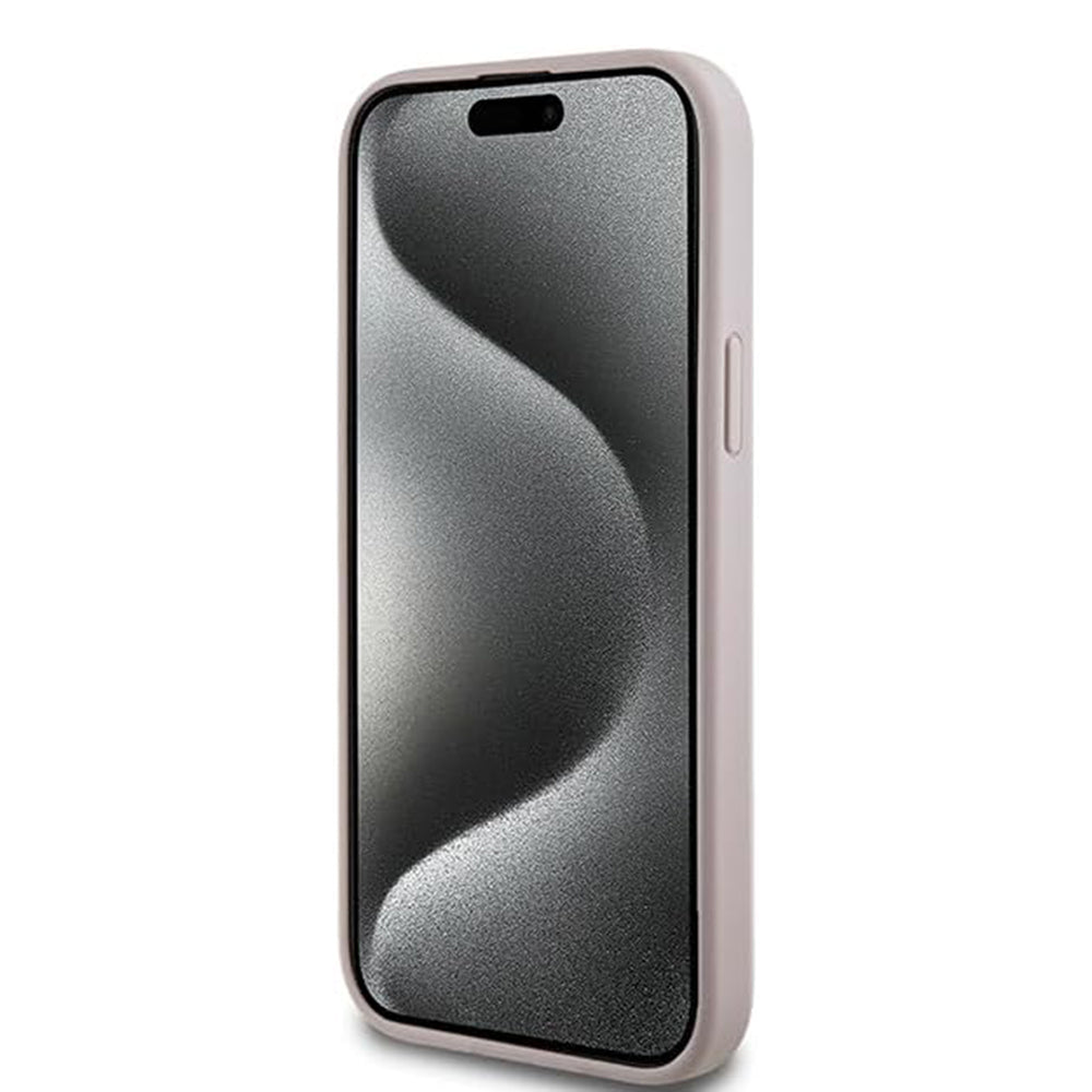 Futrola MagSafe za Apple iPhone 15 Plus, Guess, 4G Collection, Roze