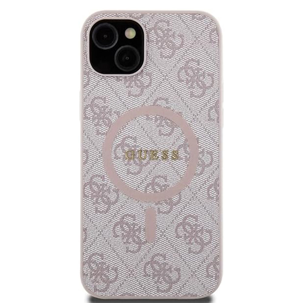 Futrola MagSafe za Apple iPhone 15 Plus, Guess, 4G Collection, Roze