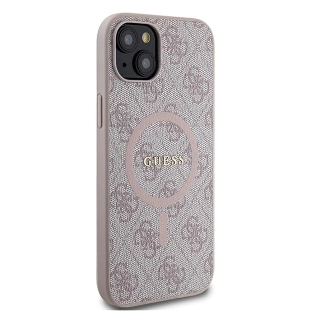 Futrola MagSafe za Apple iPhone 15 Plus, Guess, 4G Collection, Roze