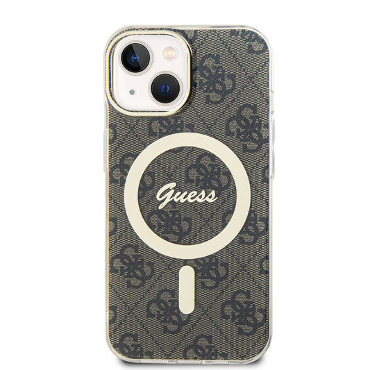 Futrola MagSafe za Apple iPhone 15 Plus, Guess, IML 4G, Braon