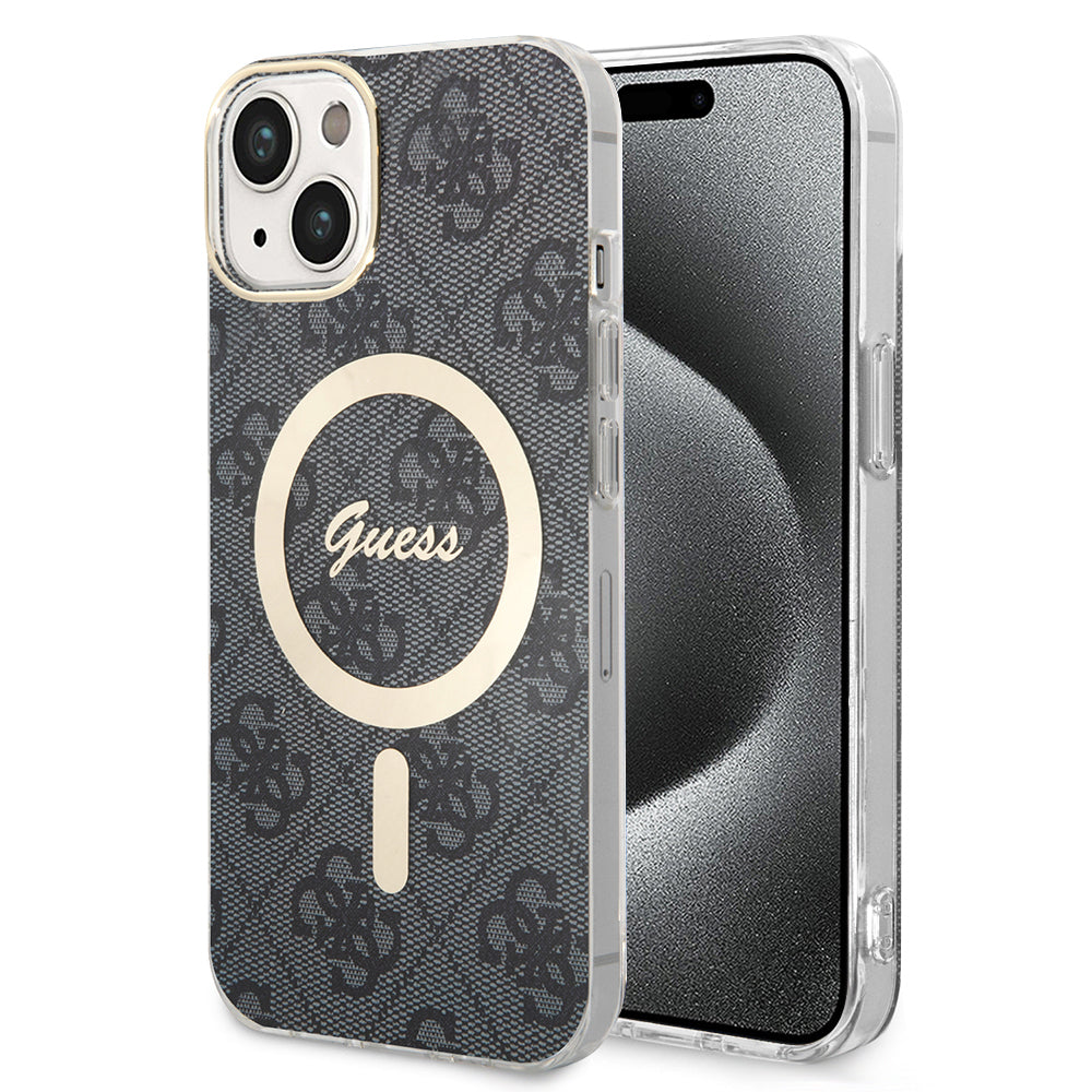 Futrola MagSafe za Apple iPhone 15 Plus, Guess, IML 4G, Crna