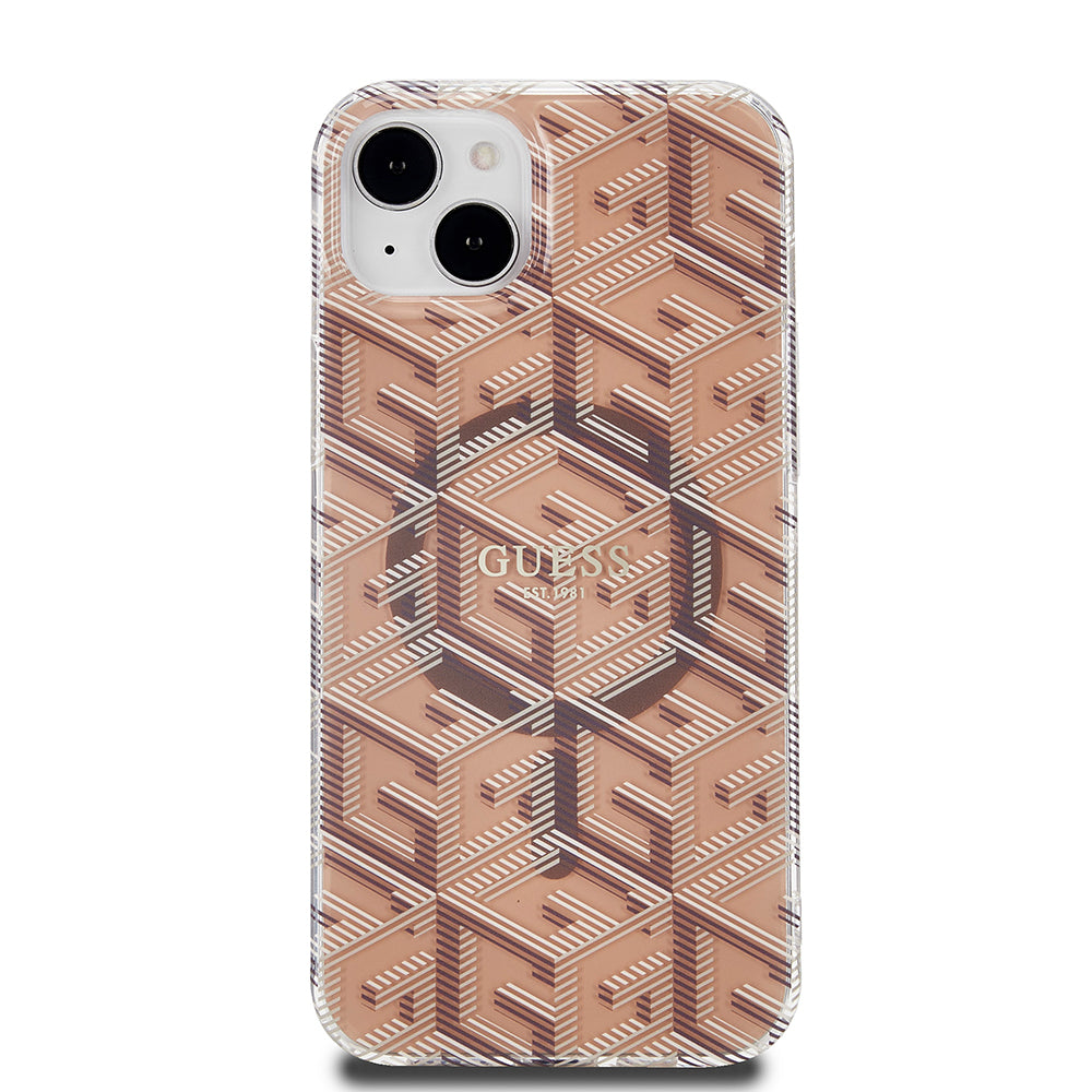 Futrola MagSafe za Apple iPhone 15 Plus, Guess, IML Gcube, Braon