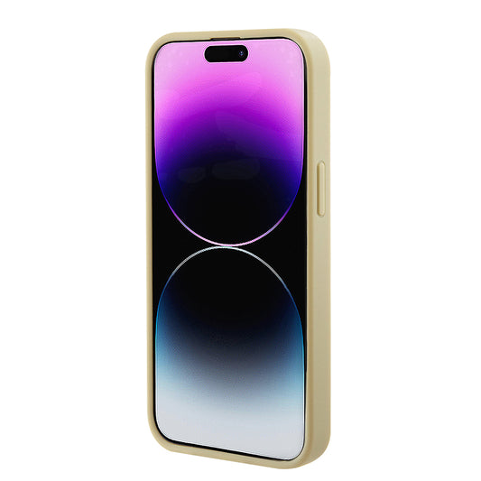 Futrola MagSafe za Apple iPhone 15 Plus, Guess, Saffiano, Zlatna