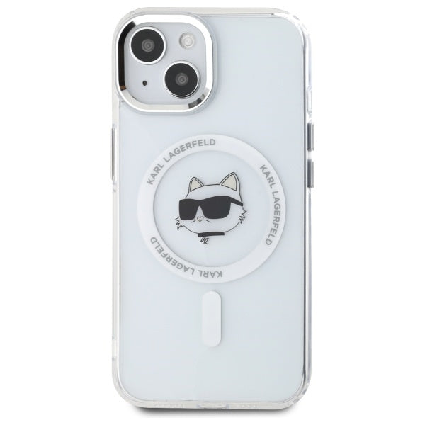 Futrola MagSafe za Apple iPhone 15 Plus, Karl Lagerfeld, IML Metal Choupette's Head, Bela