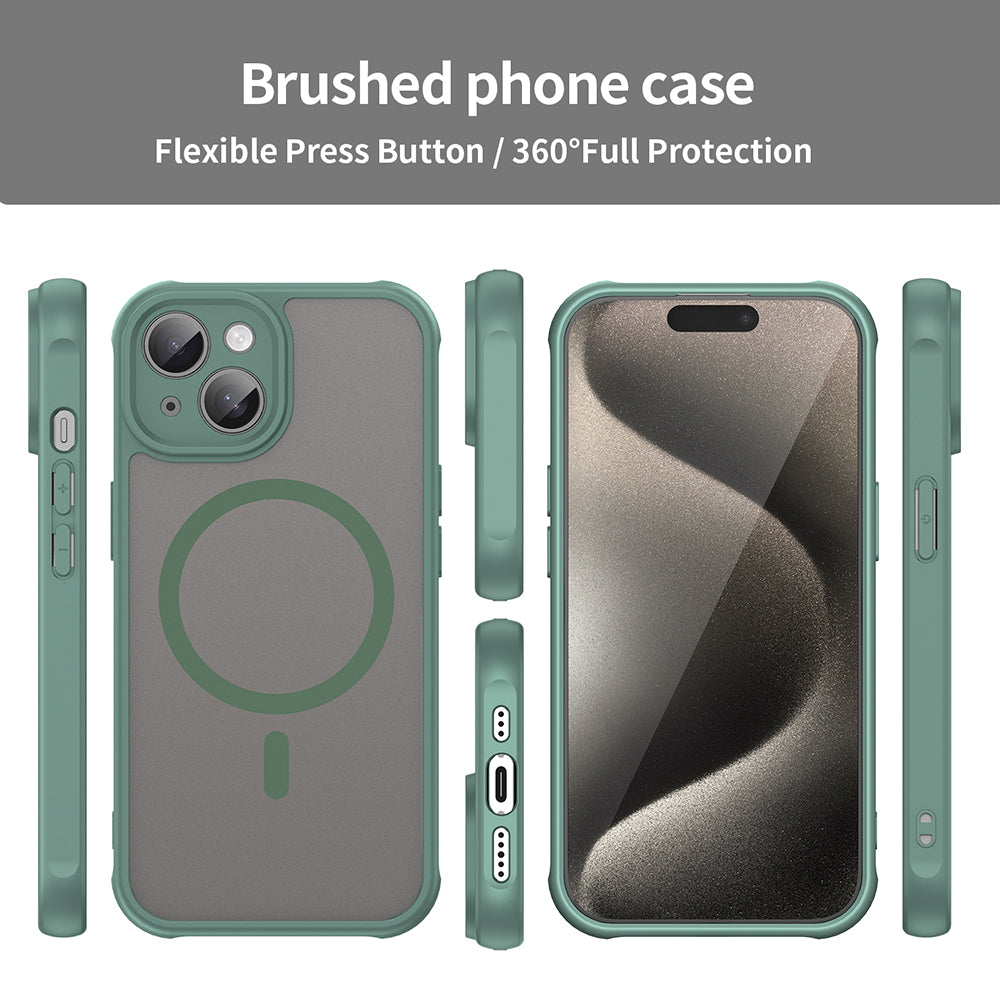 MagSafe futrola za Apple iPhone 15 Plus, Techsuit, HaloFrost II, Zelena
