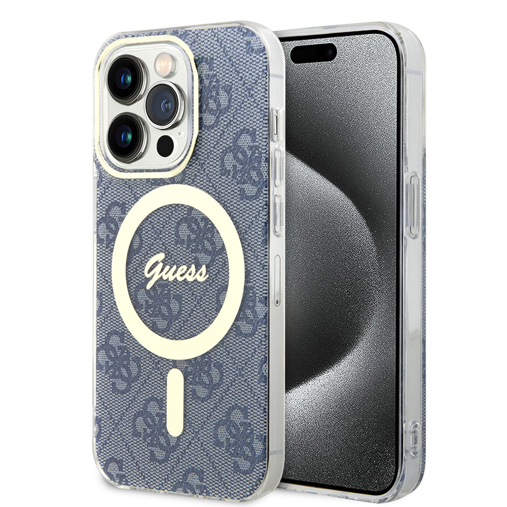 Futrola MagSafe za Apple iPhone 15 Pro, Guess, IML 4G, Plava